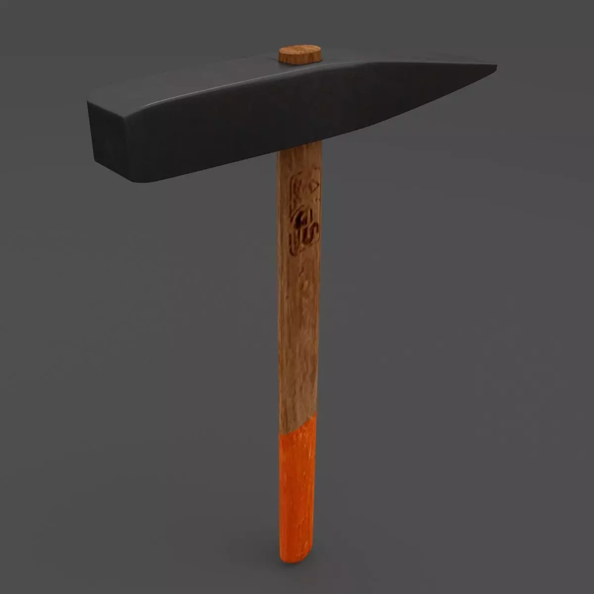 Hammer axe Free low-poly 3D model_0