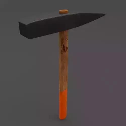 Hammer axe Free low-poly 3D model