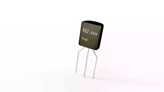 Transistor electronic component 3D model