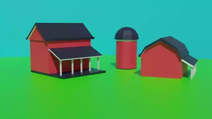 Farm Model house and silo
