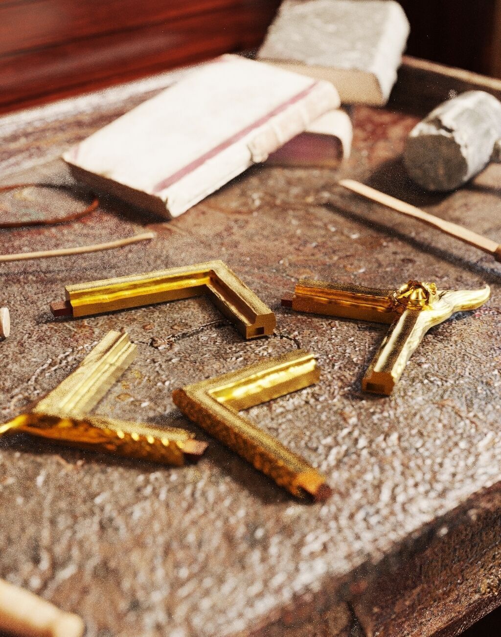 Cadre du Lucis 4 Pieces 3D print model_1