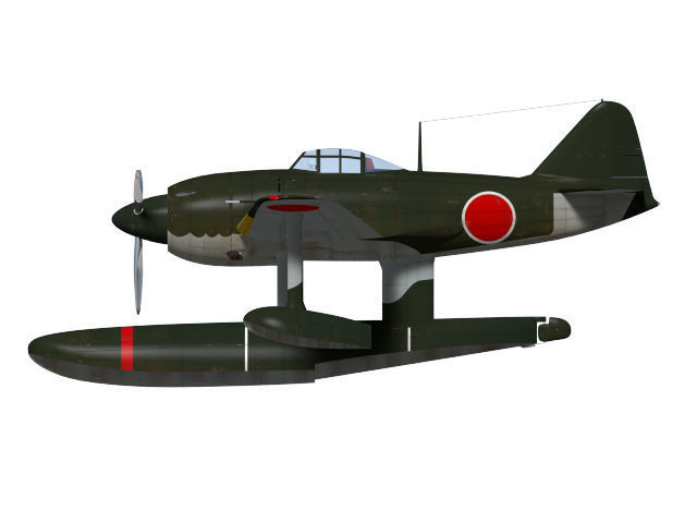 Kawanishi N1K1 kyofu Rex 3D model_6