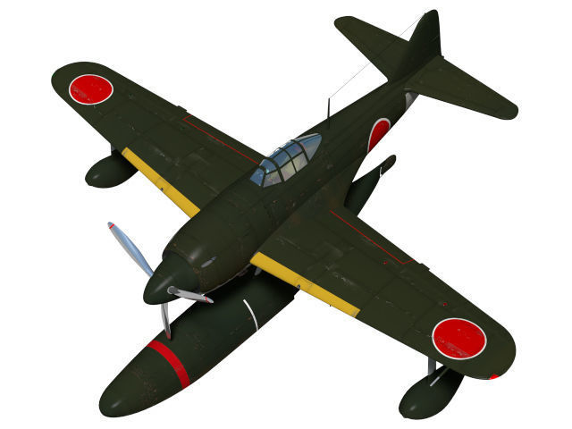 Kawanishi N1K1 kyofu Rex 3D model_2