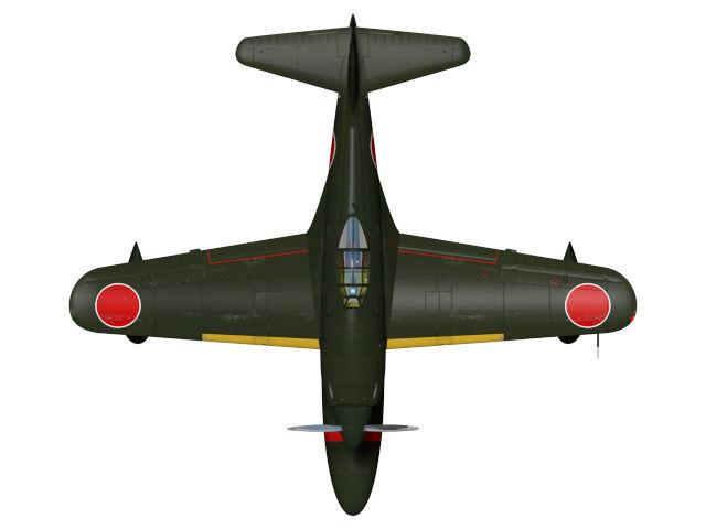 Kawanishi N1K1 kyofu Rex 3D model_9