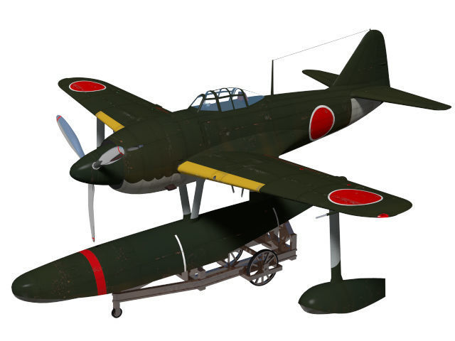 Kawanishi N1K1 kyofu Rex 3D model_1