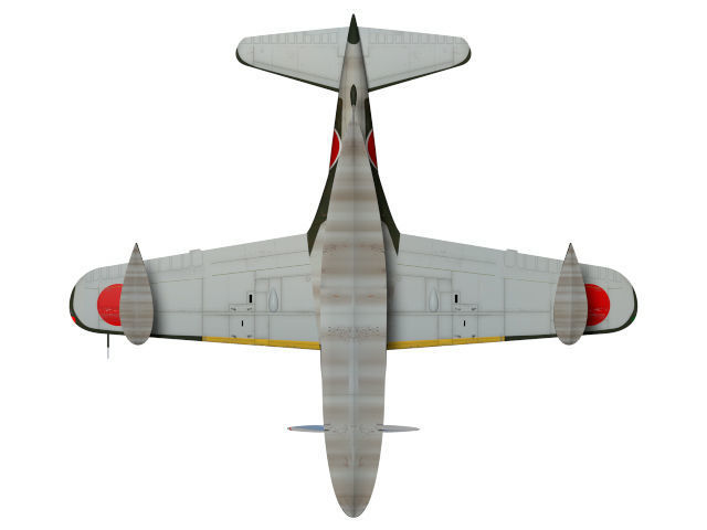 Kawanishi N1K1 kyofu Rex 3D model_10
