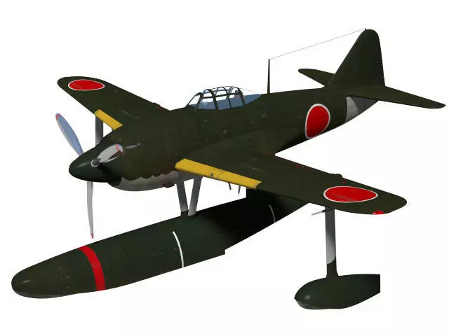 Kawanishi N1K1 kyofu Rex 3D model_0