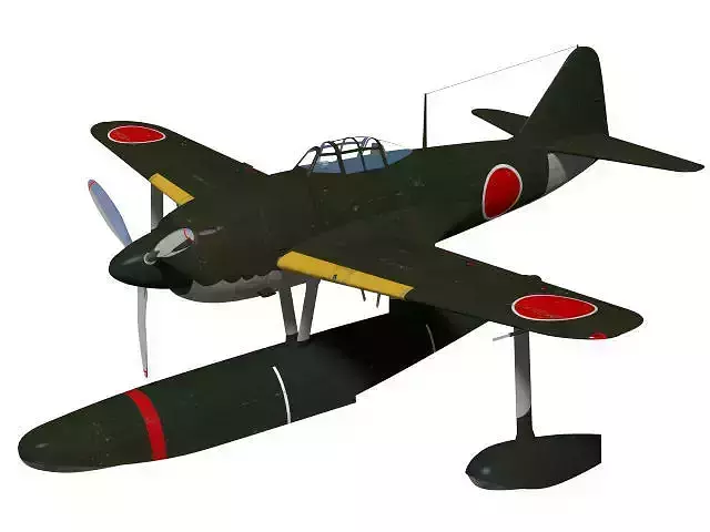 Kawanishi N1K1 kyofu Rex 3D model