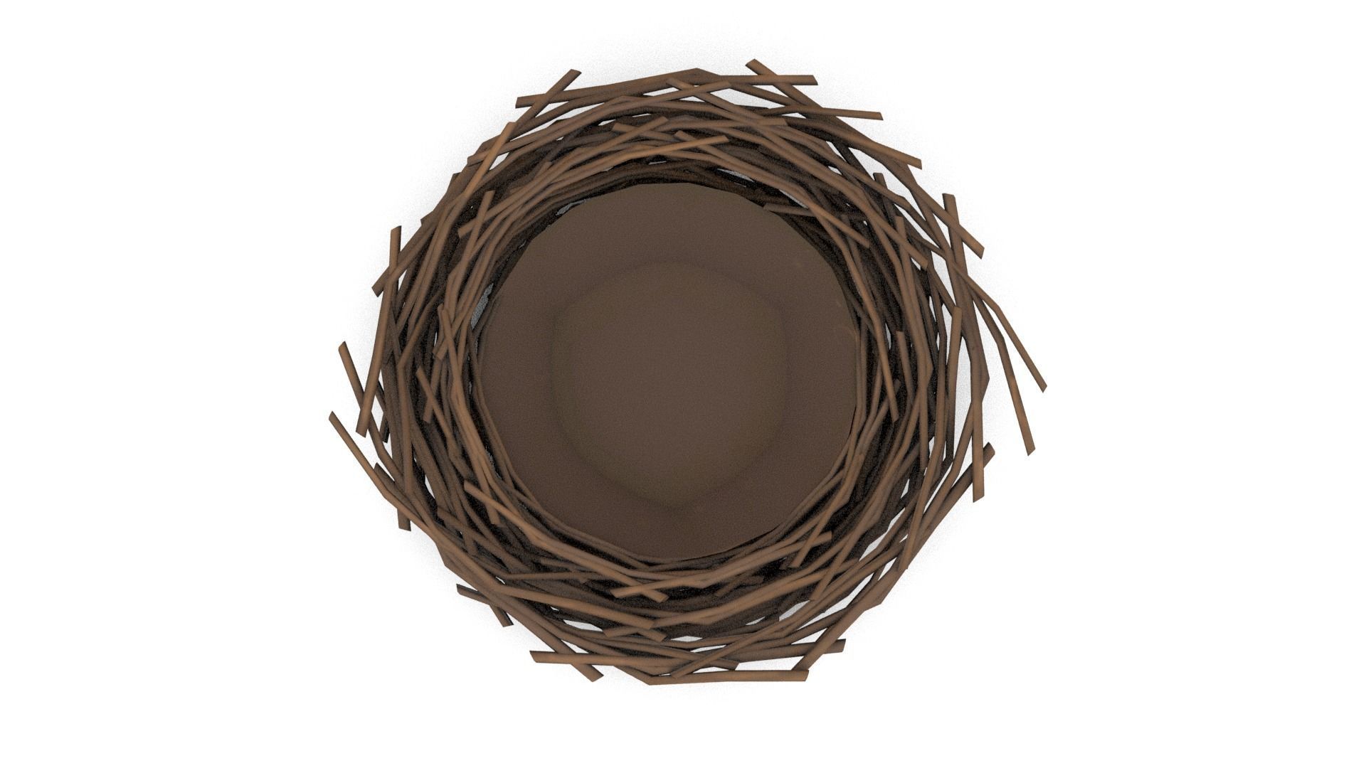 Bird Nest Low-poly 3D model_7