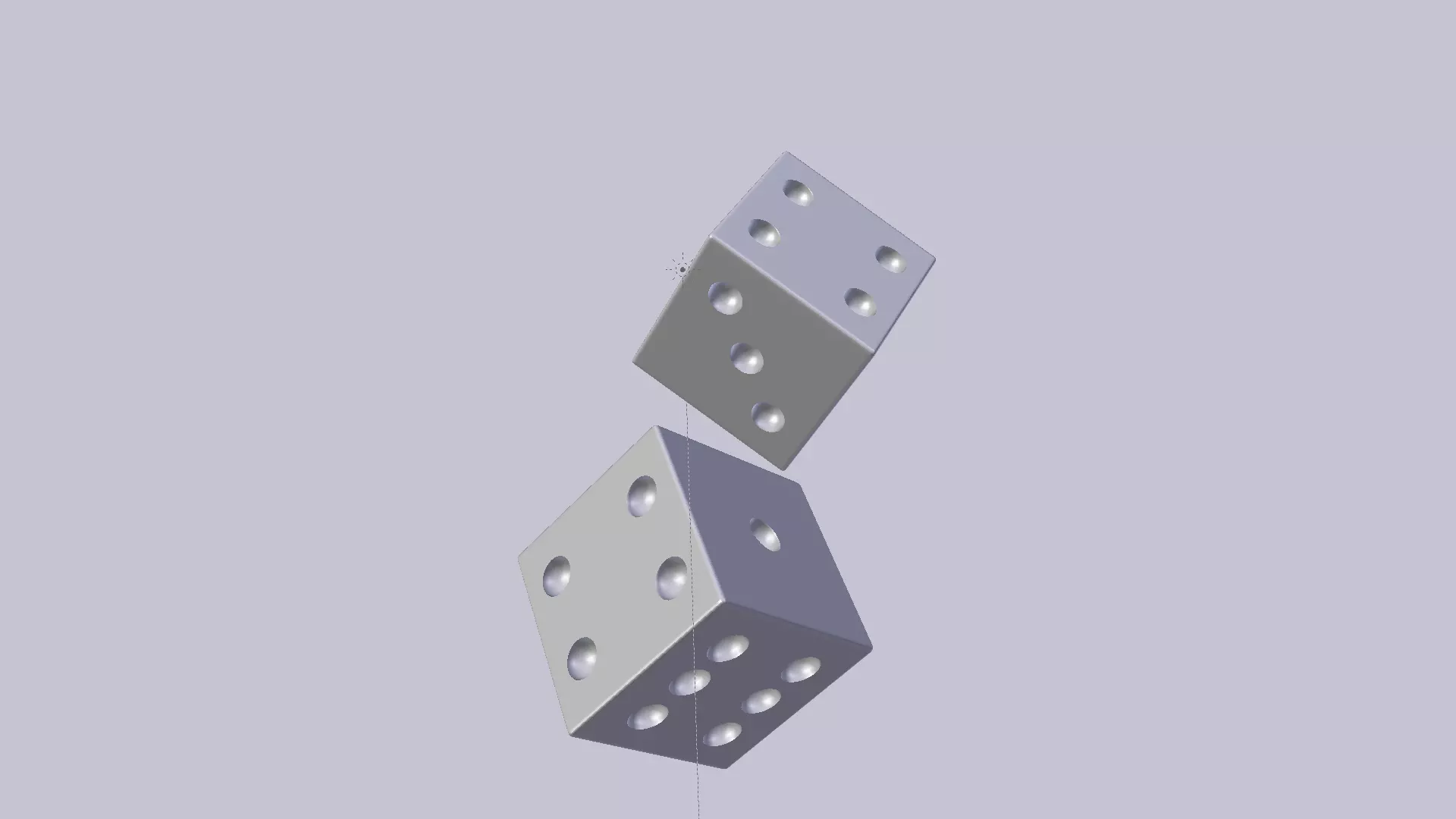A pair of dice 3d model - blender software Low-poly 3D model