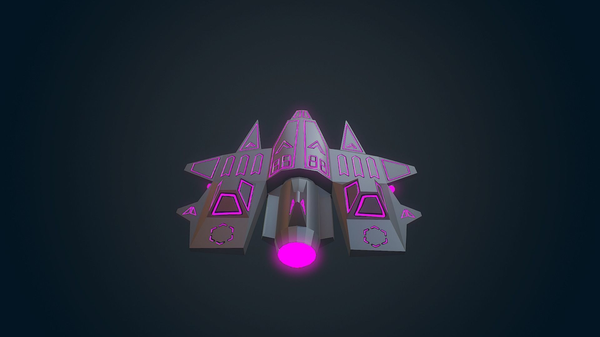 Sci-fi Military drone - 01 Low-poly 3D model_11