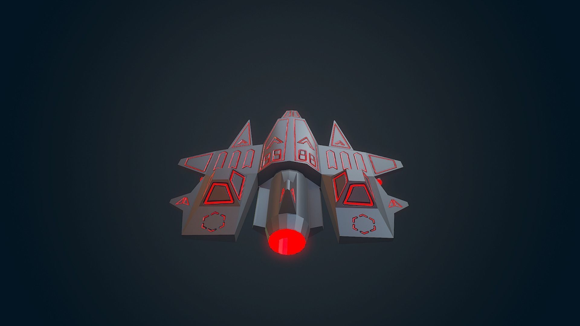 Sci-fi Military drone - 01 Low-poly 3D model_7