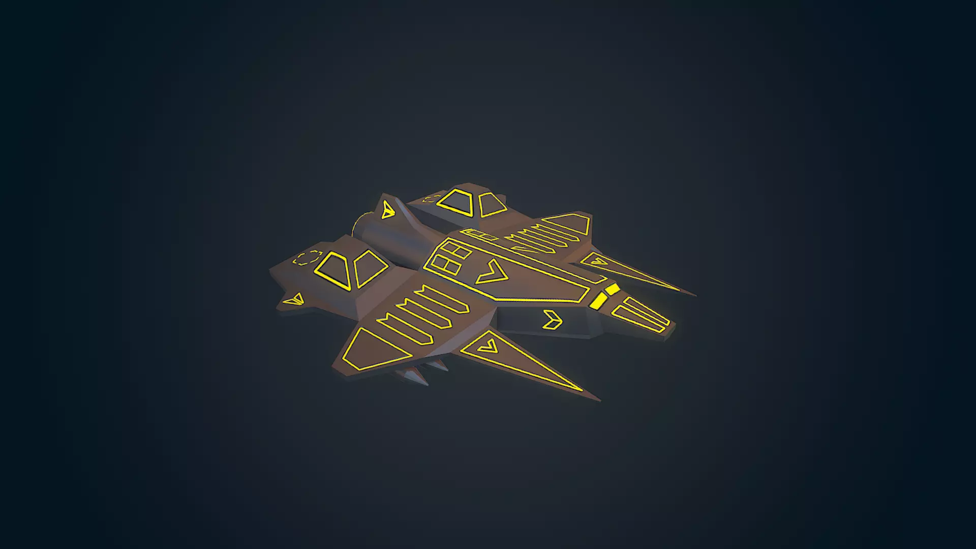 Sci-fi Military drone - 01 Low-poly 3D model_0