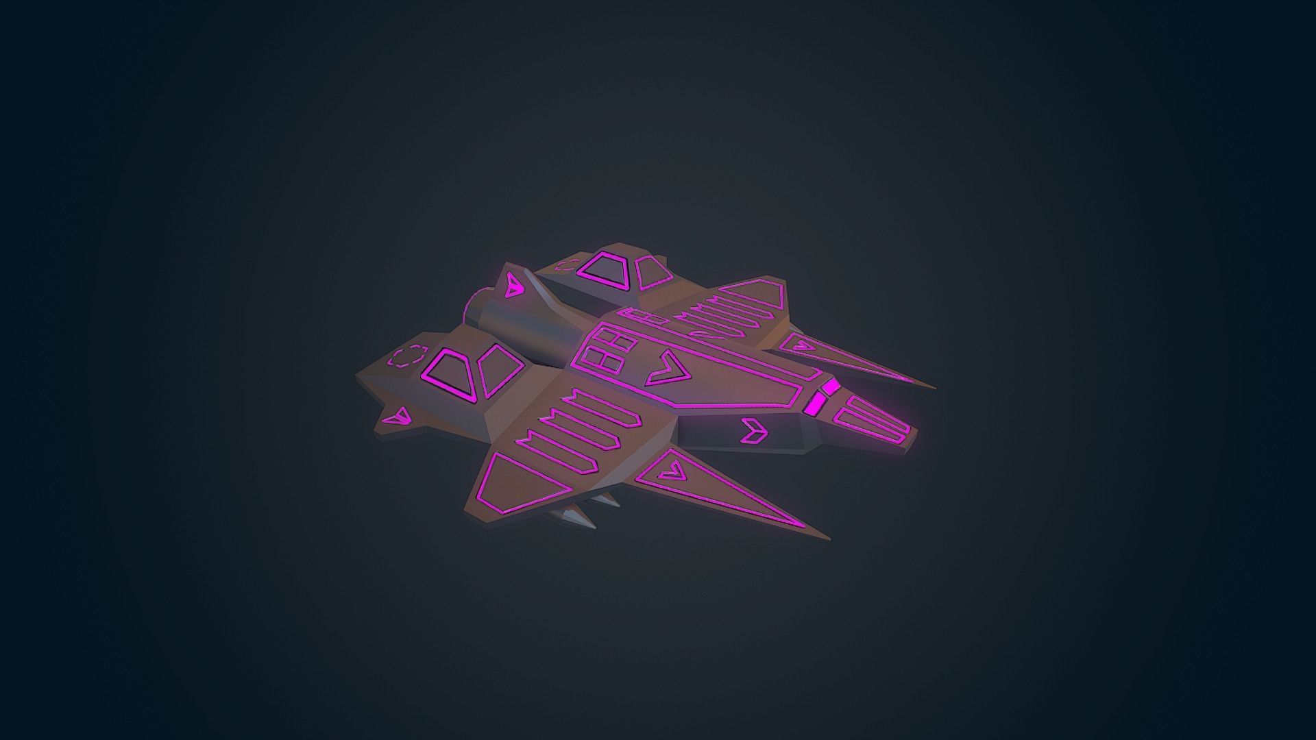 Sci-fi Military drone - 01 Low-poly 3D model_10