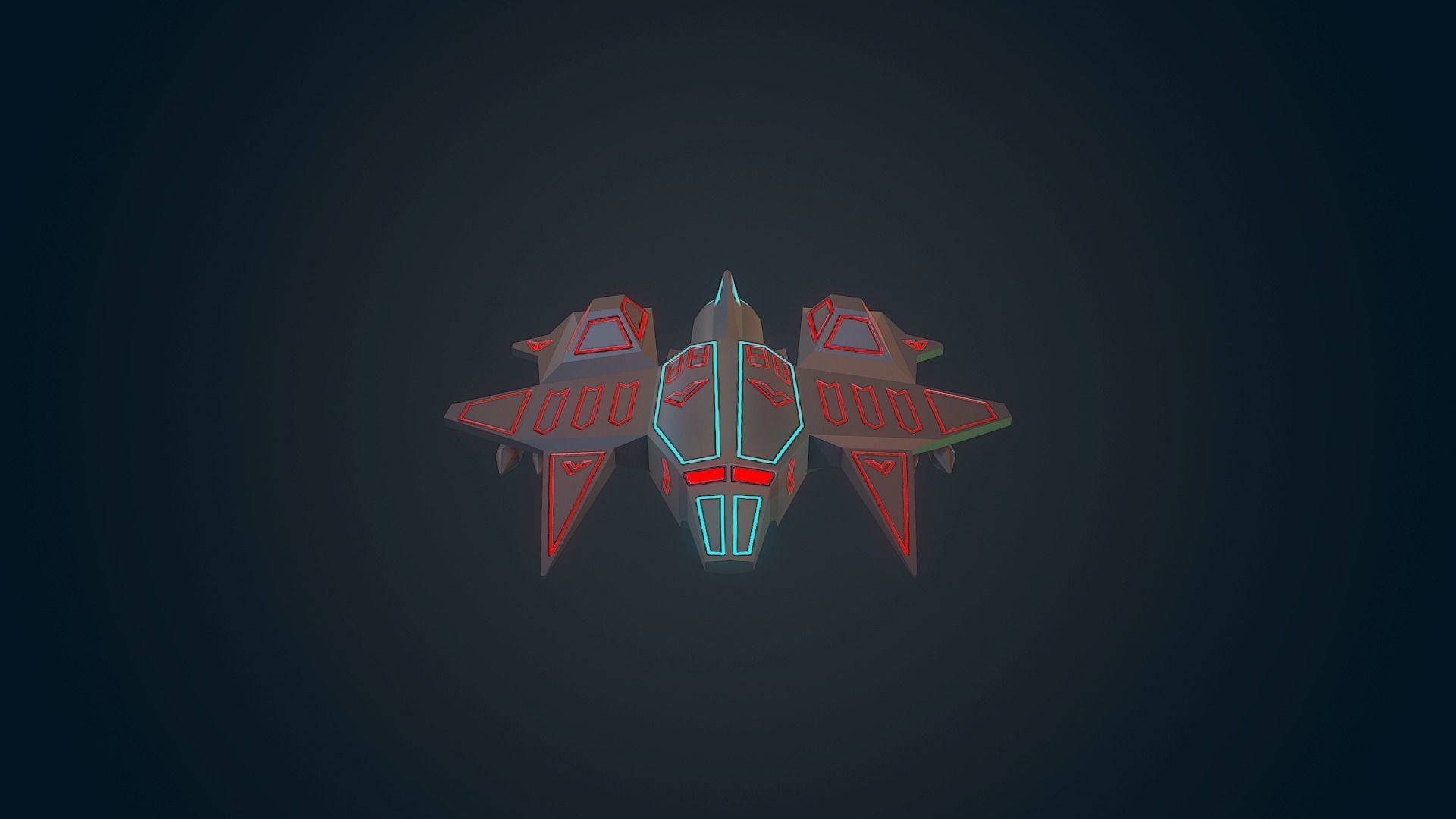 Sci-fi Military drone - 01 Low-poly 3D model_12