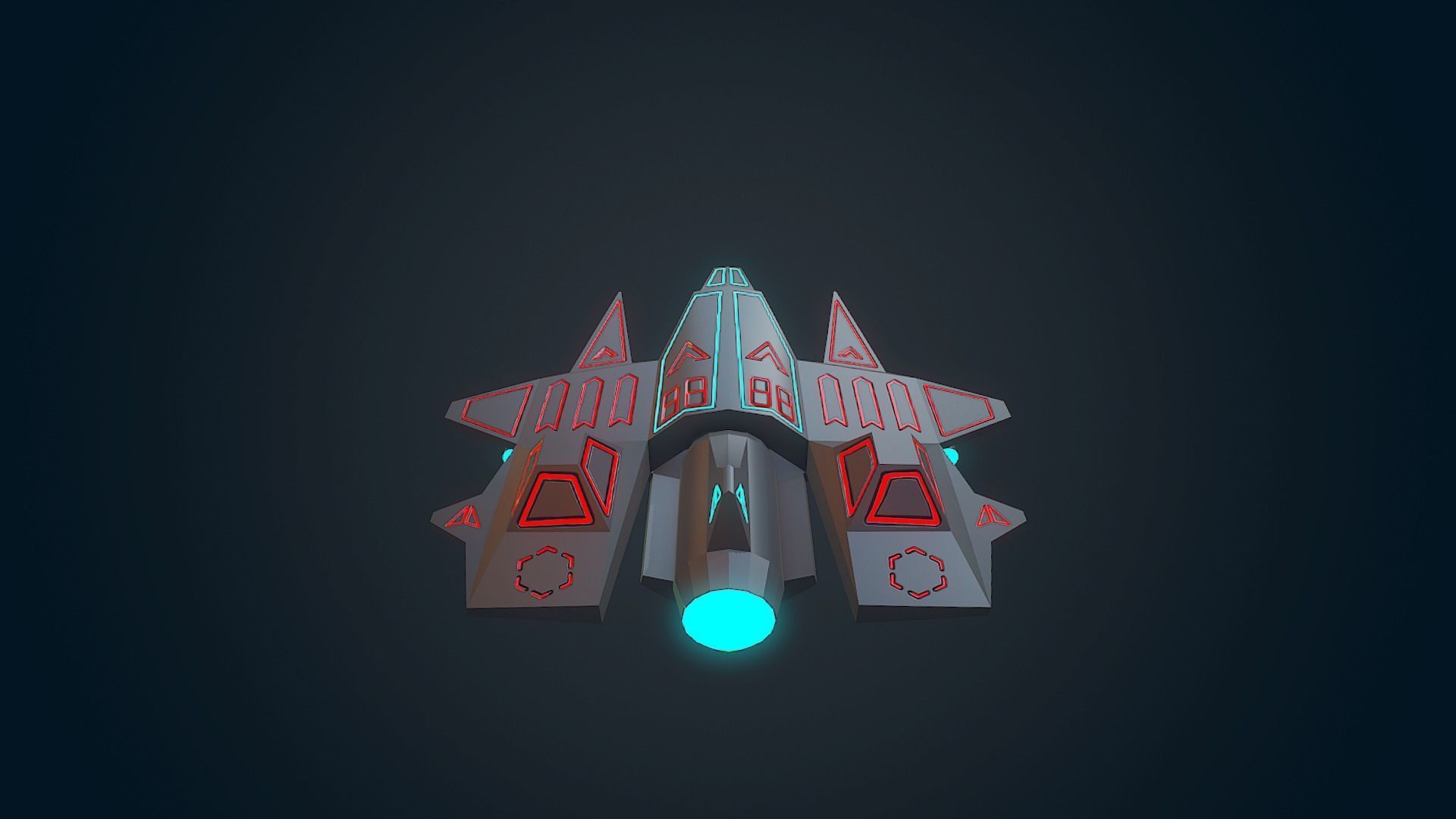 Sci-fi Military drone - 01 Low-poly 3D model_9