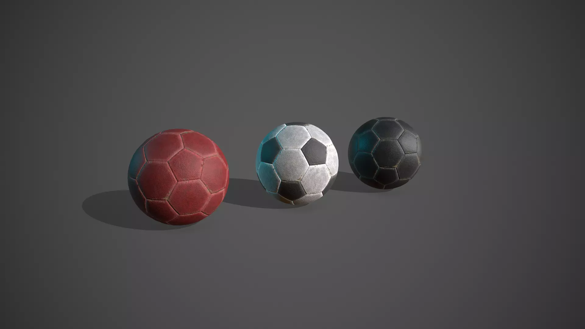 Football Soccer Balls Low-poly 3D model