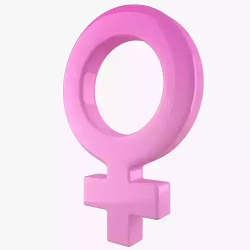 Female Gender Symbol 3D model