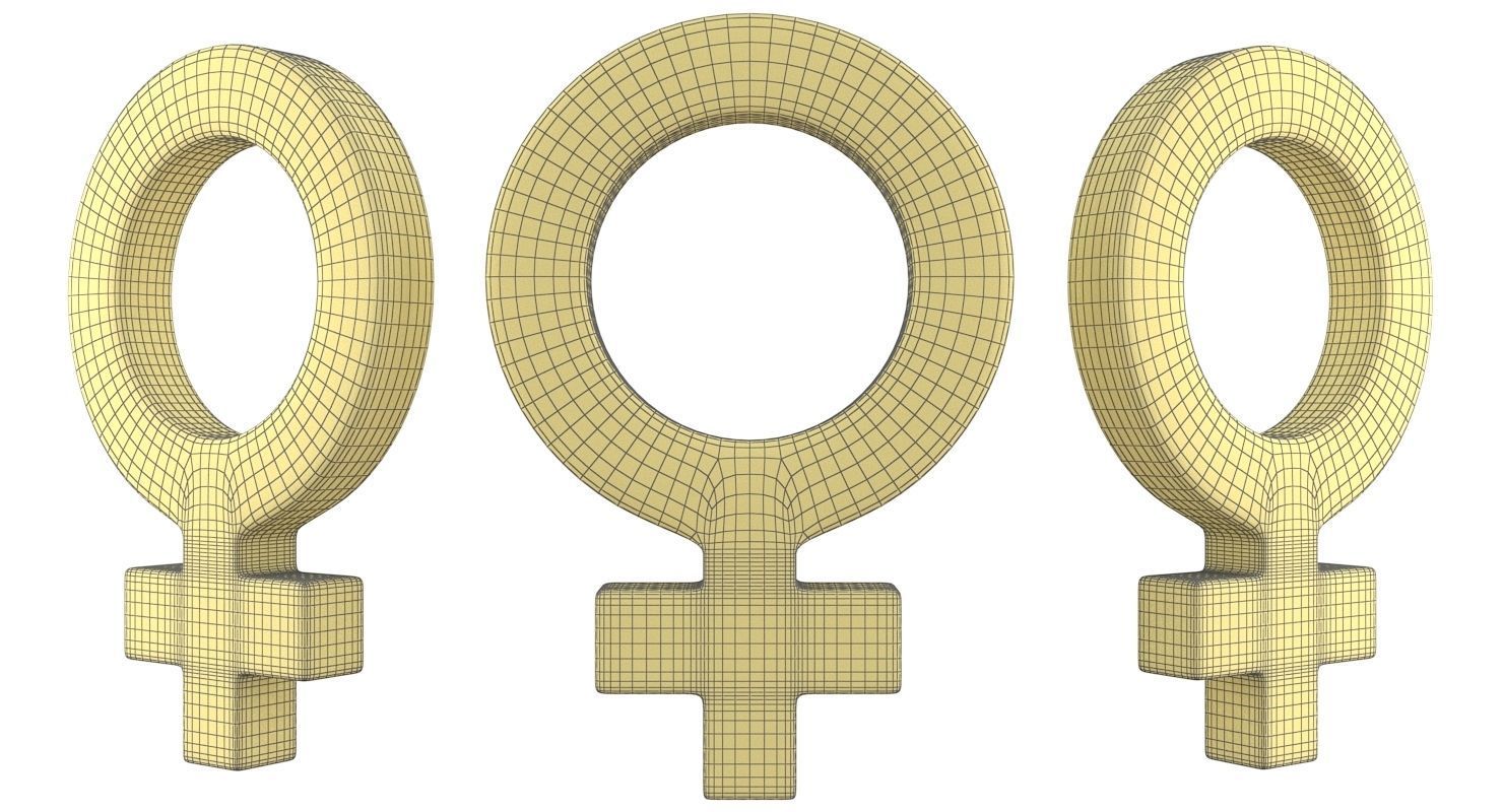 Gender Symbols Set 3D model_8