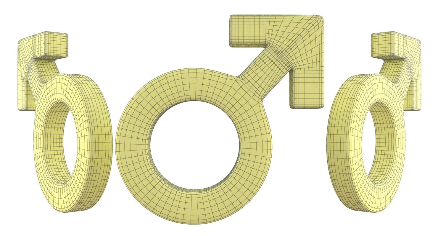 Gender Symbols Set 3D model_19