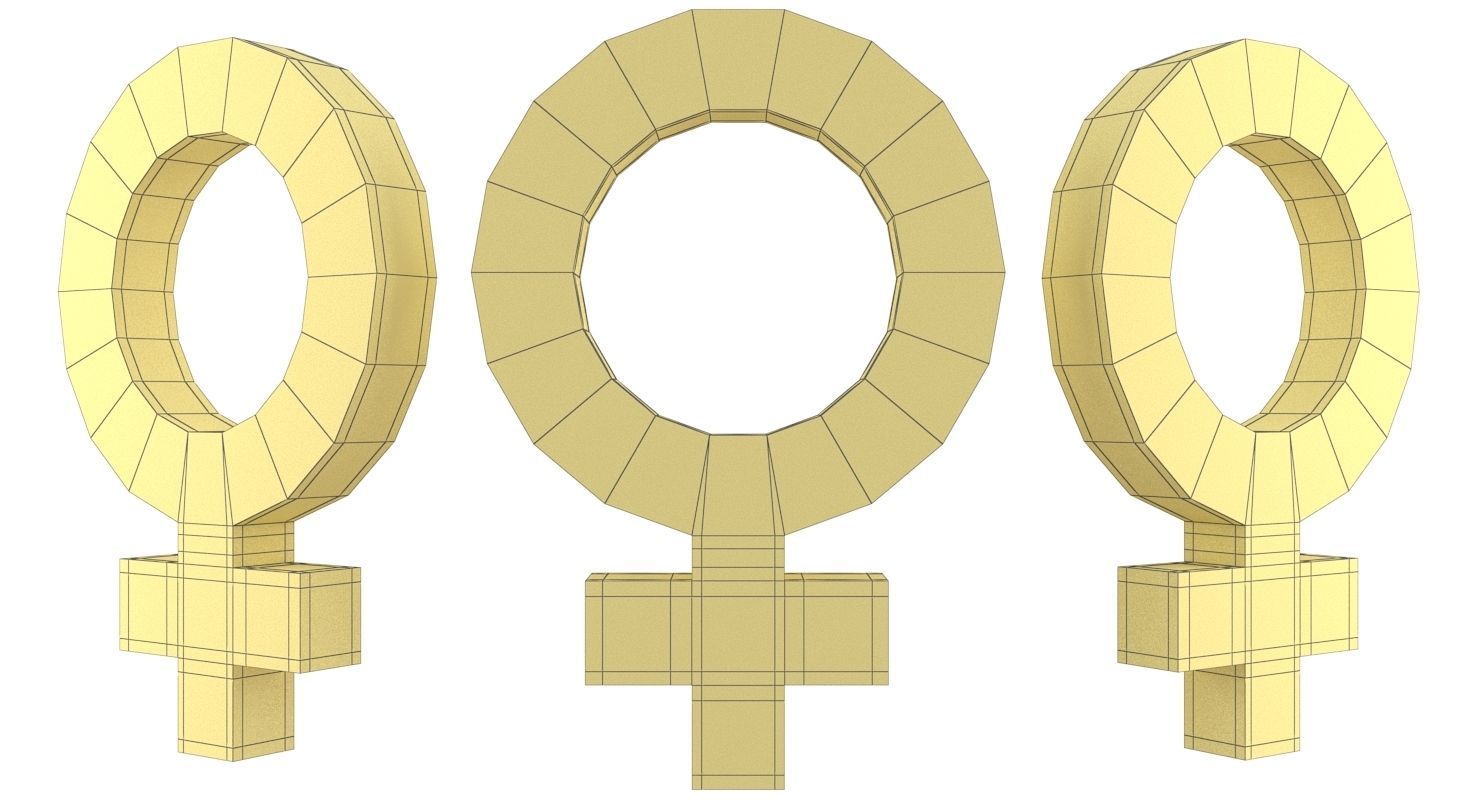 Gender Symbols Set 3D model_9