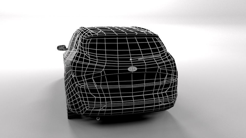 KIA CEED VARIANT LOWPOLY Low-poly 3D model_3
