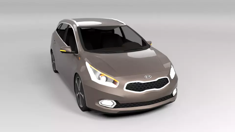 KIA CEED VARIANT LOWPOLY Low-poly 3D model_0
