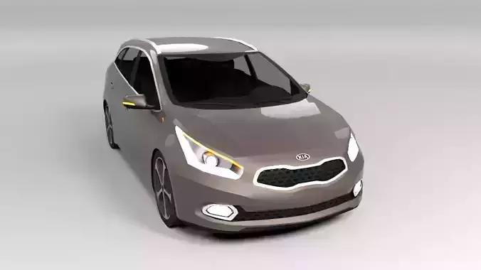 KIA CEED VARIANT LOWPOLY Low-poly 3D model