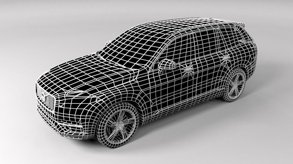 VOLVO XC90 Low-poly 3D model_5