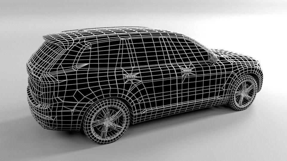 VOLVO XC90 Low-poly 3D model_7