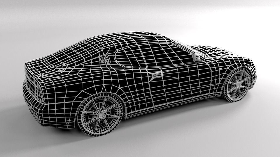MASERATI GRANSPORT LOWPOLY Low-poly 3D model_7
