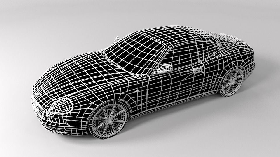 MASERATI GRANSPORT LOWPOLY Low-poly 3D model_5