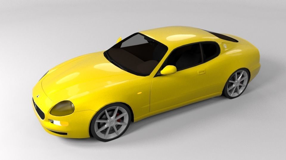 MASERATI GRANSPORT LOWPOLY Low-poly 3D model_4