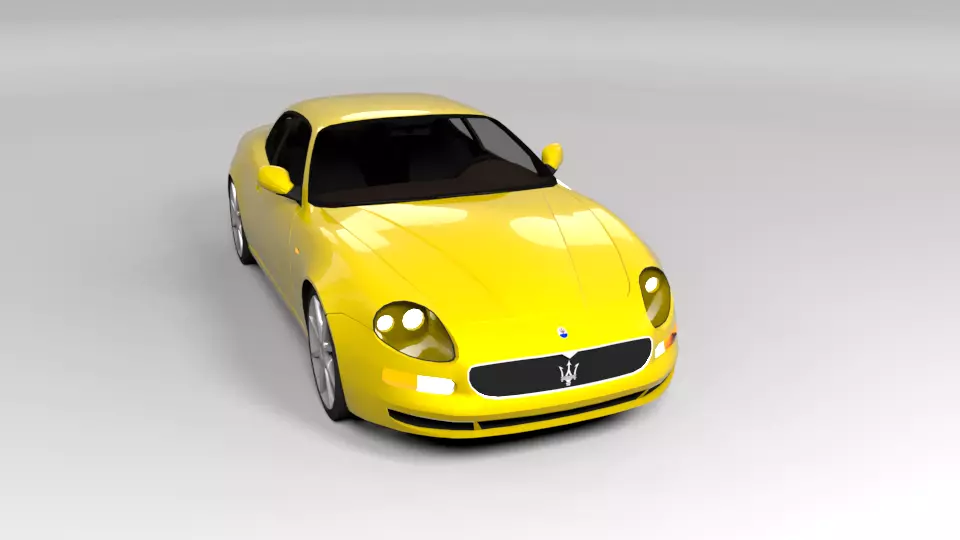 MASERATI GRANSPORT LOWPOLY Low-poly 3D model_0