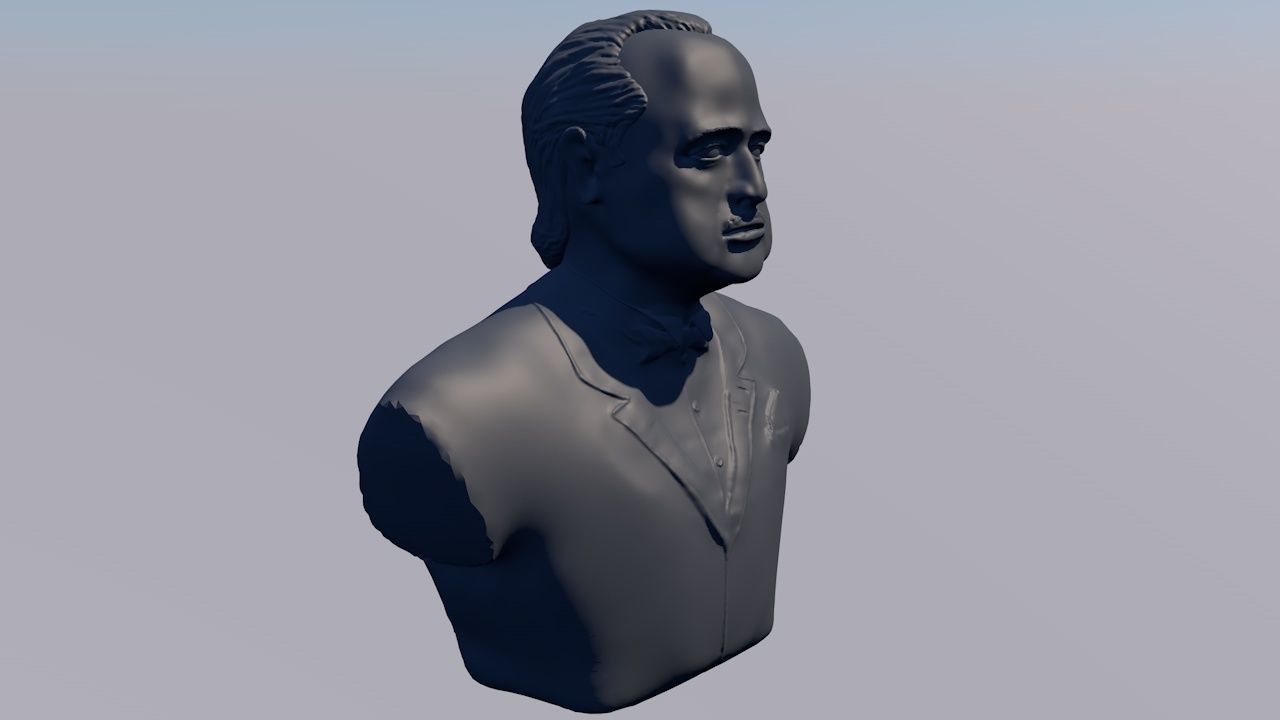 The Godfather Marlon Brando Vito Corleone 3D model_1