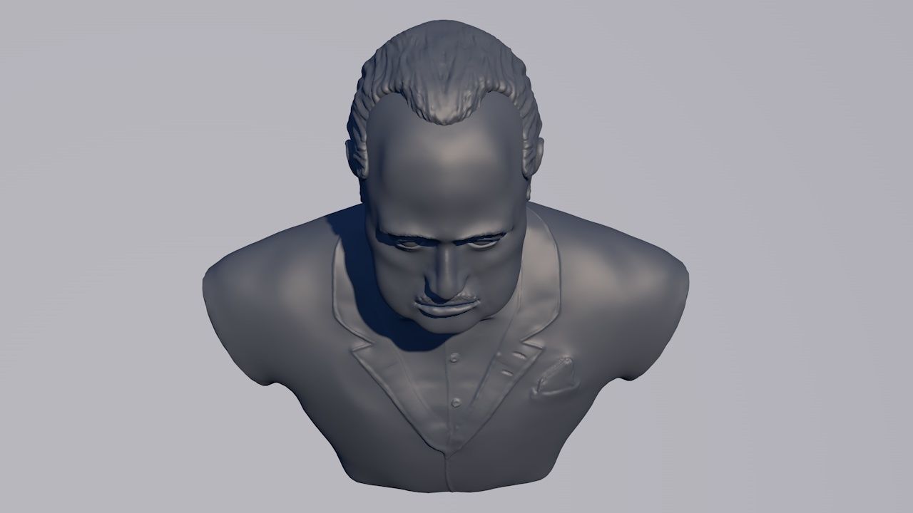 The Godfather Marlon Brando Vito Corleone 3D model_6