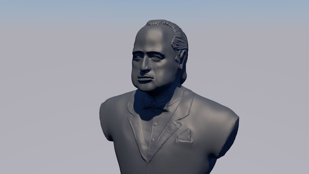 The Godfather Marlon Brando Vito Corleone 3D model_2
