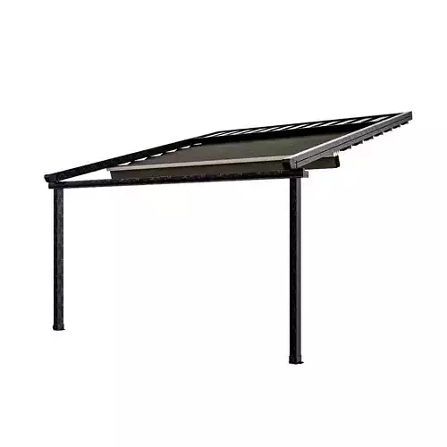 Motorized Pergola 5 damaged painted steel