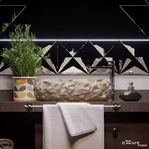azure wash basin 02  3D model