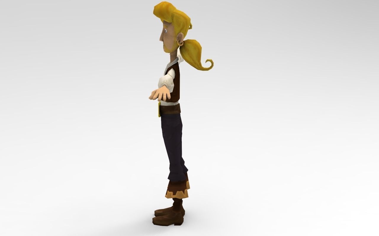 Guybrush Threepwood Low-poly 3D model_6