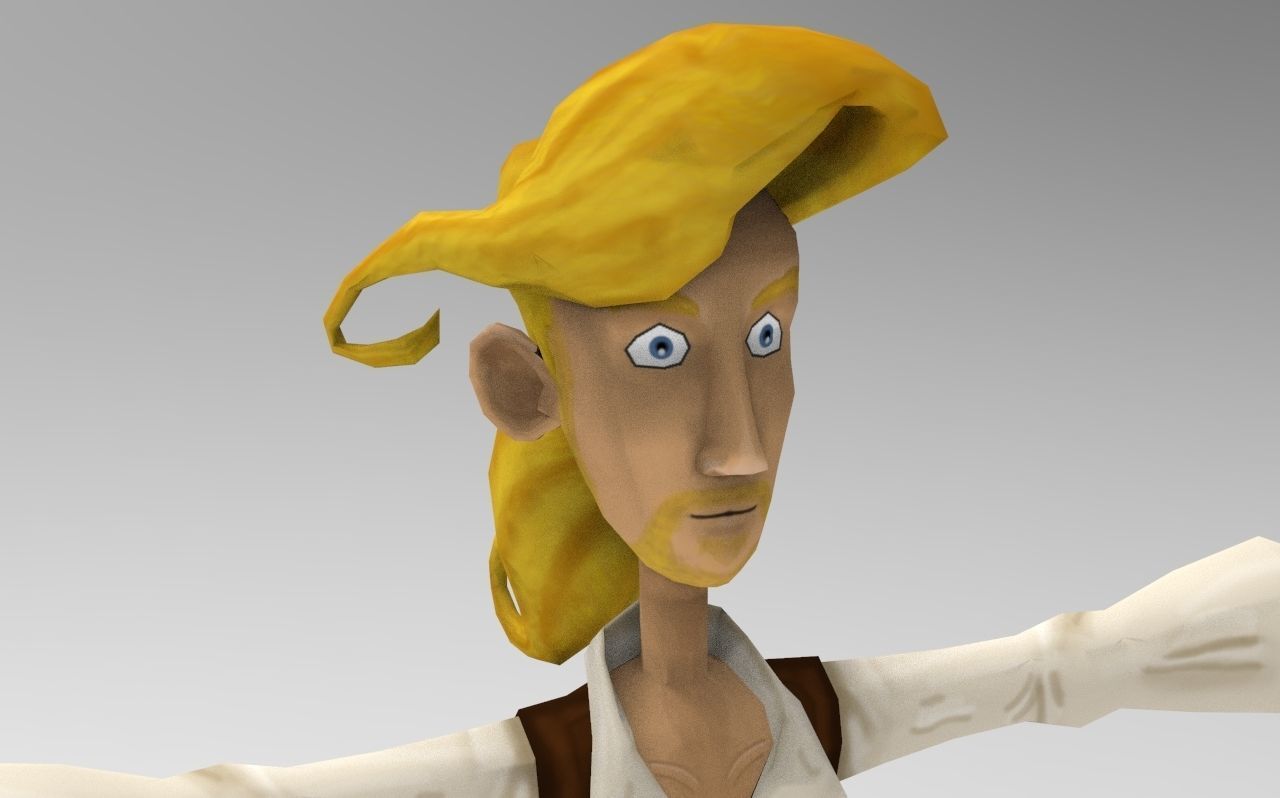 Guybrush Threepwood Low-poly 3D model_8