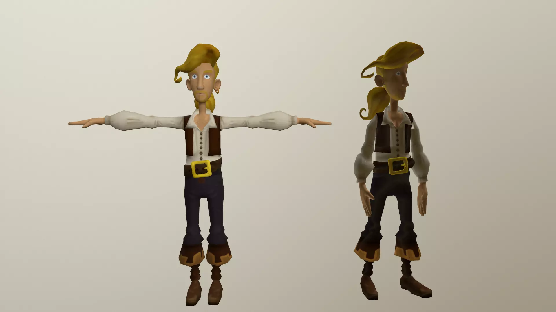 Guybrush Threepwood Low-poly 3D model_0