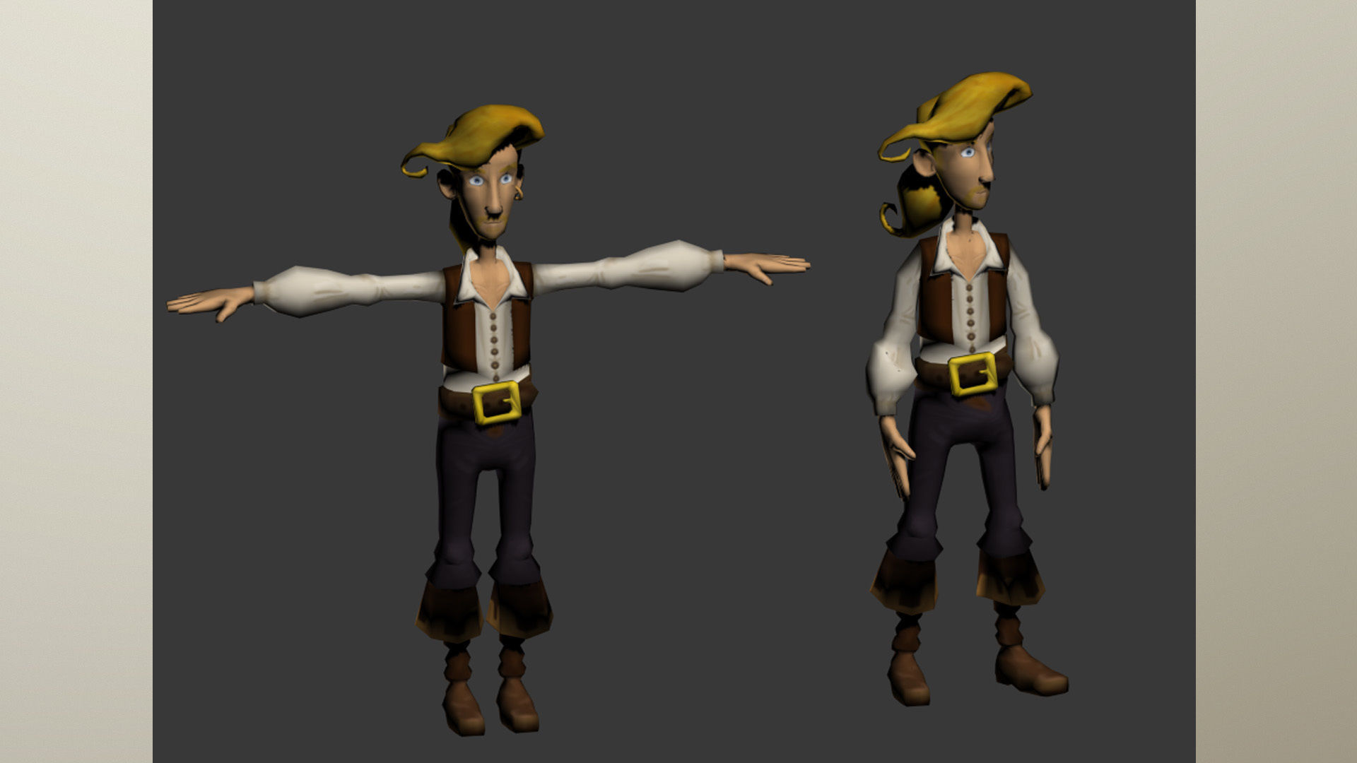 Guybrush Threepwood Low-poly 3D model_2