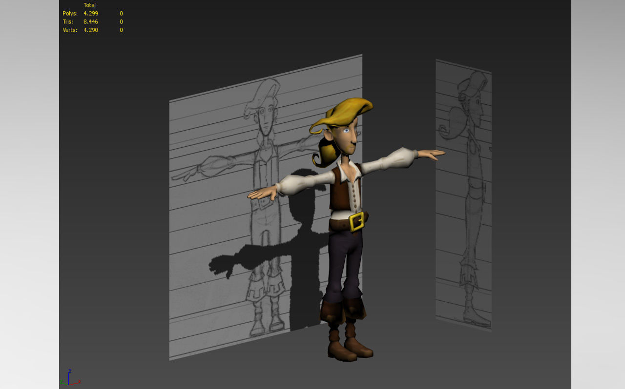 Guybrush Threepwood Low-poly 3D model_17