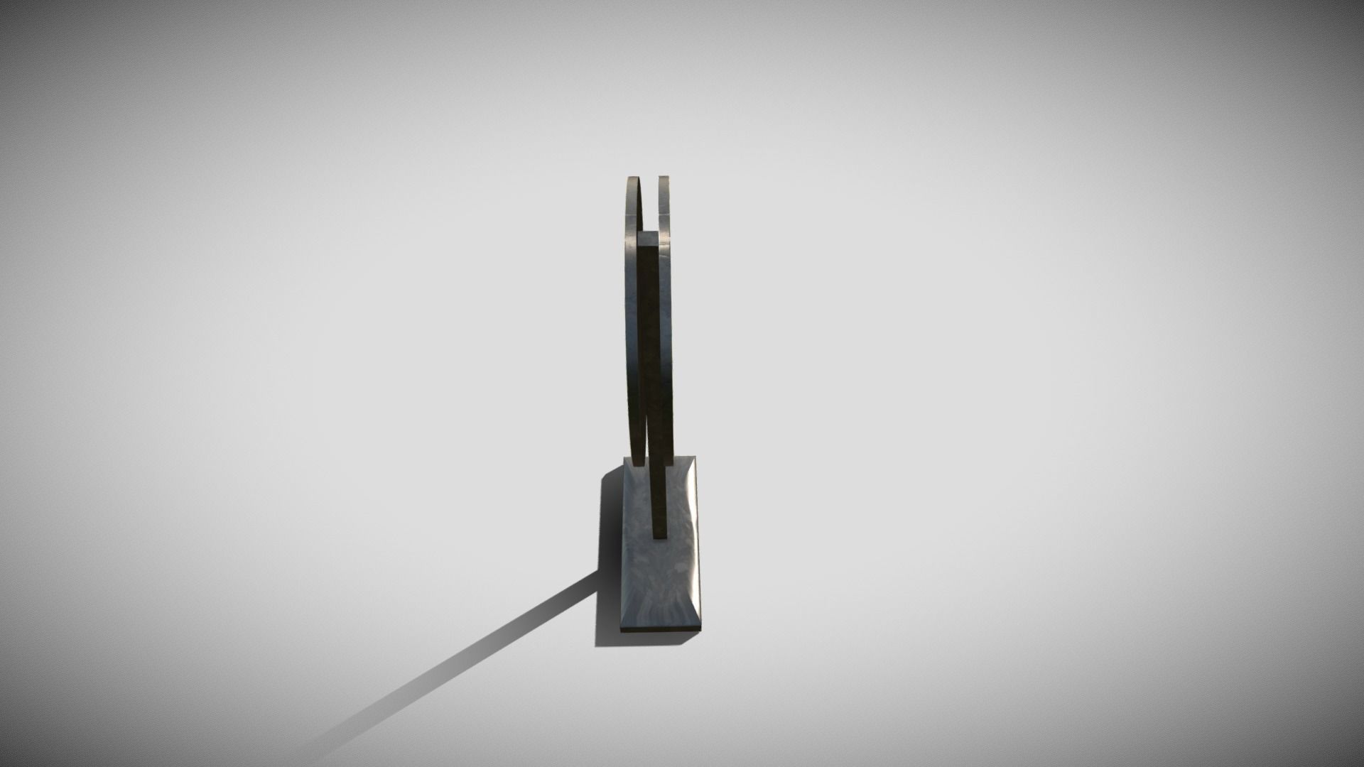 Social Distancing Signage Low-poly 3D model_4