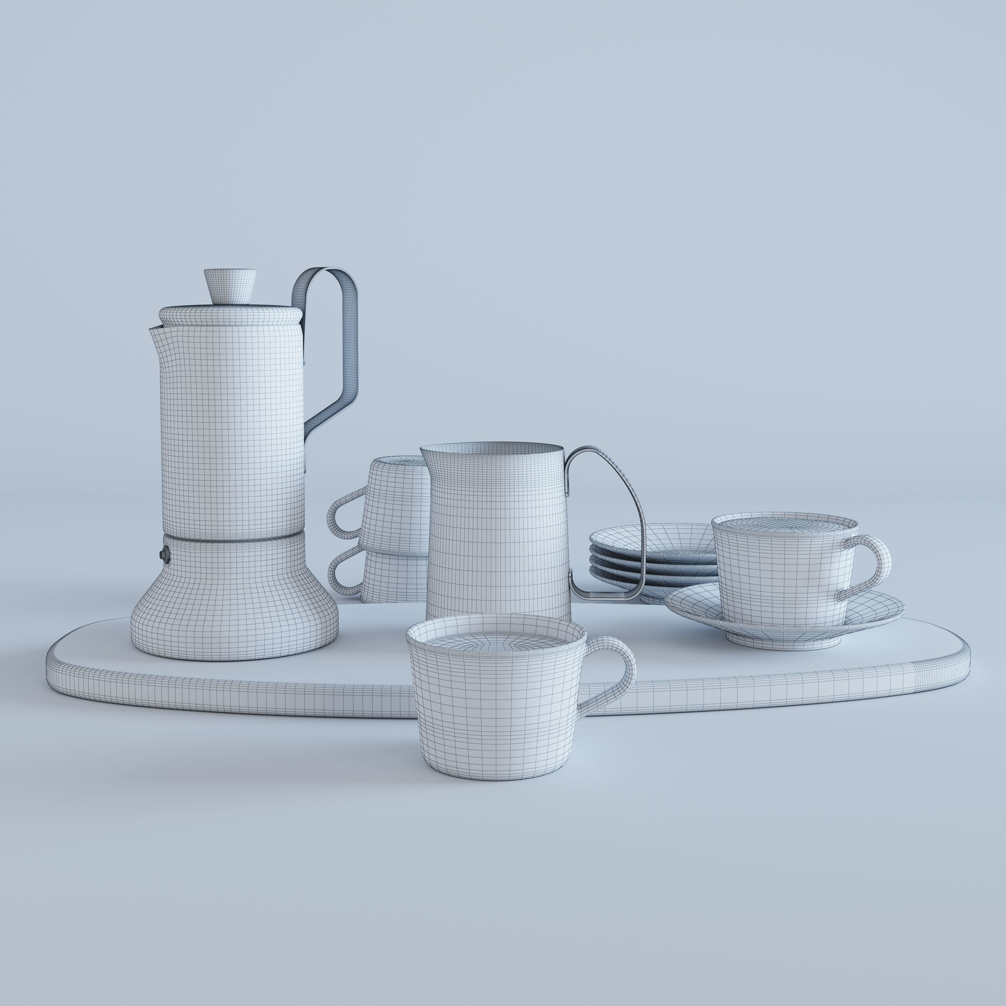 Coffee Maker Metallisk 3D model_8