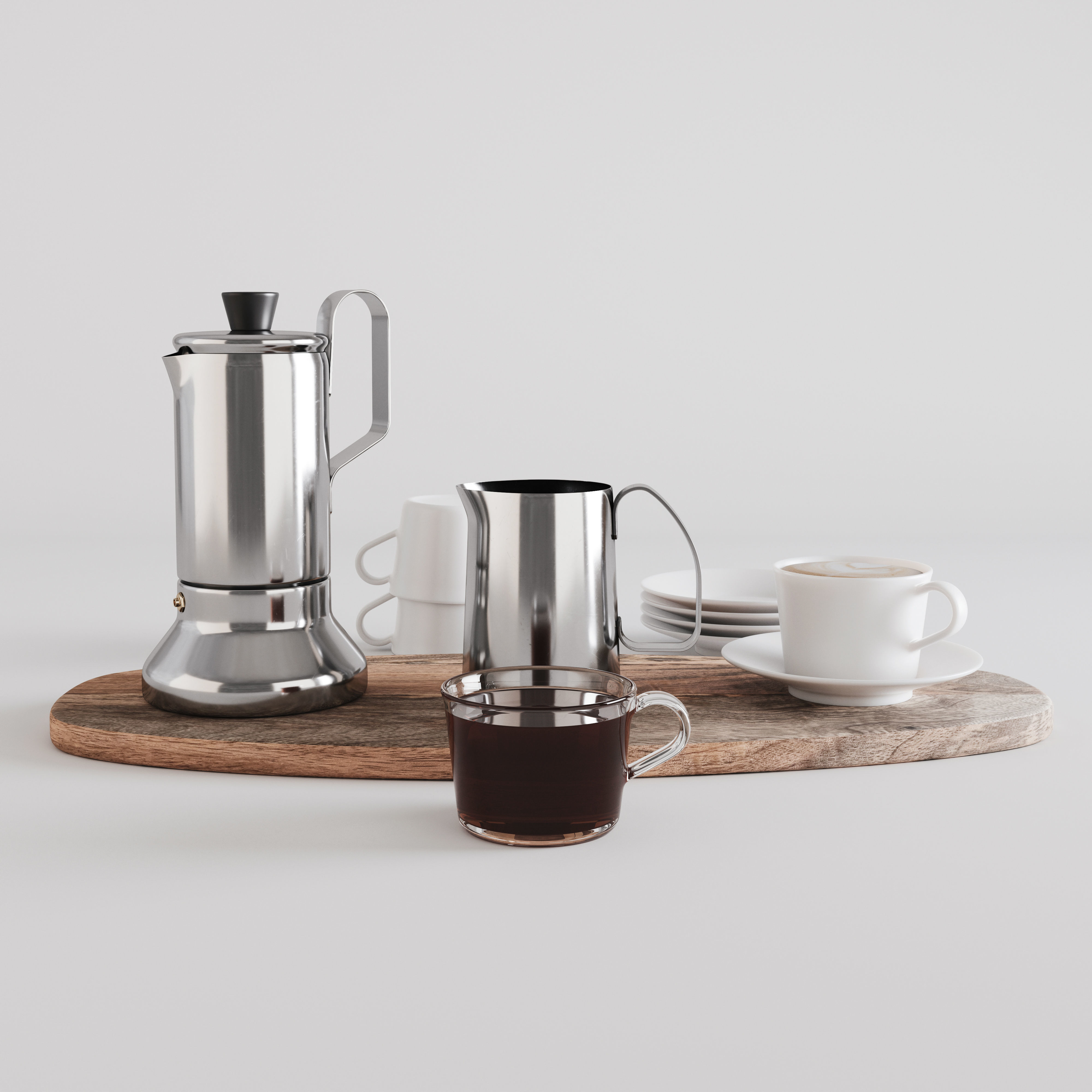 Coffee Maker Metallisk 3D model_7