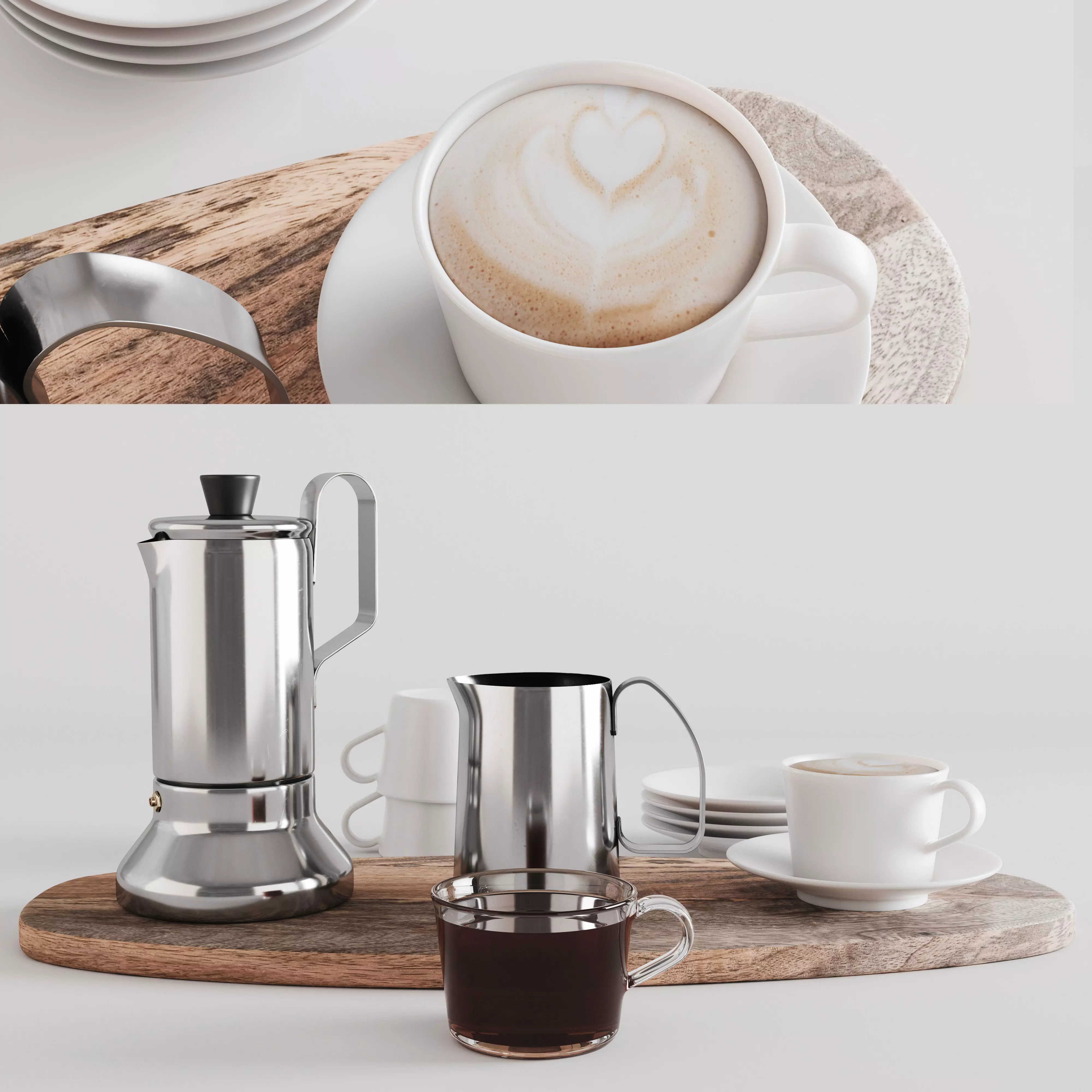 Coffee Maker Metallisk 3D model_0