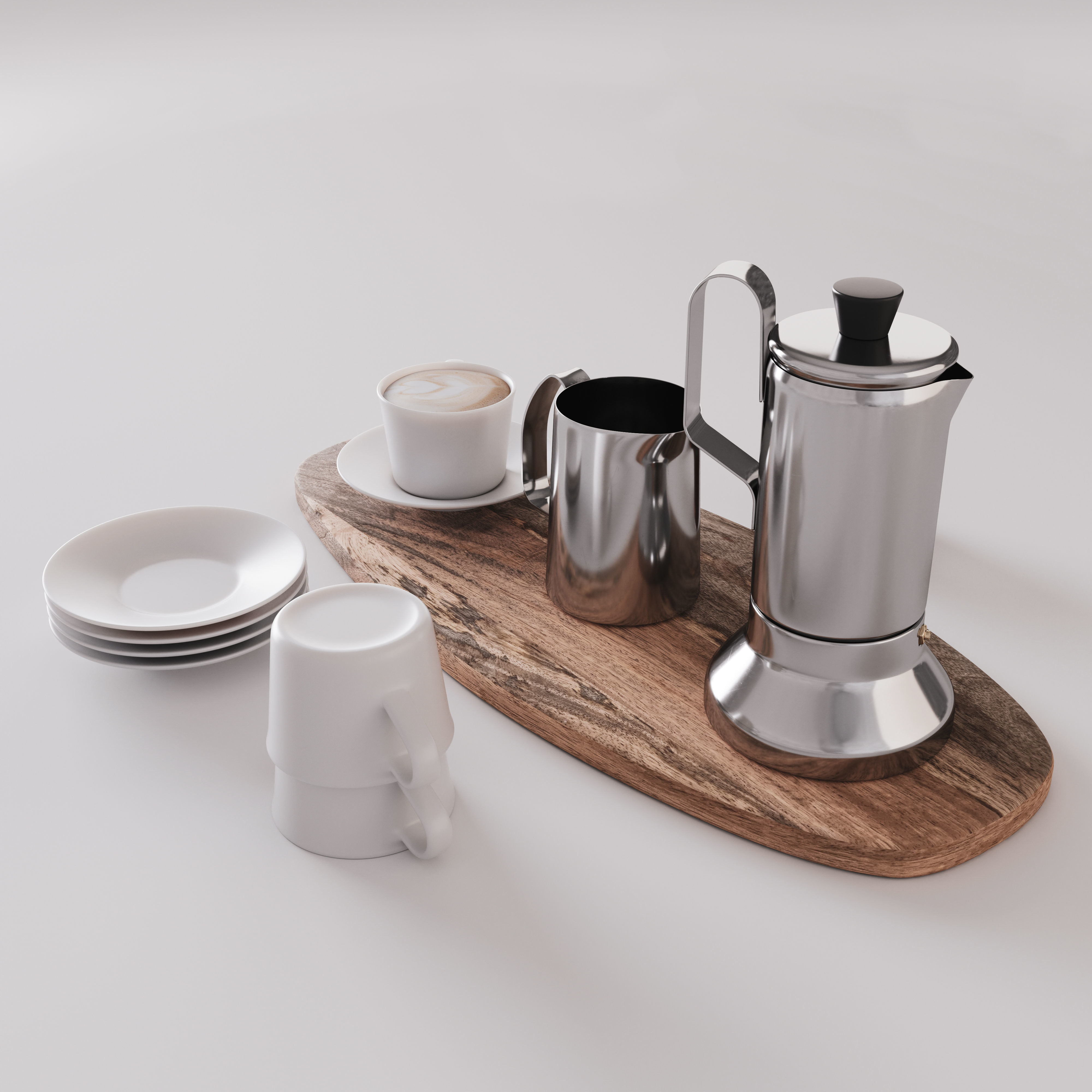 Coffee Maker Metallisk 3D model_5