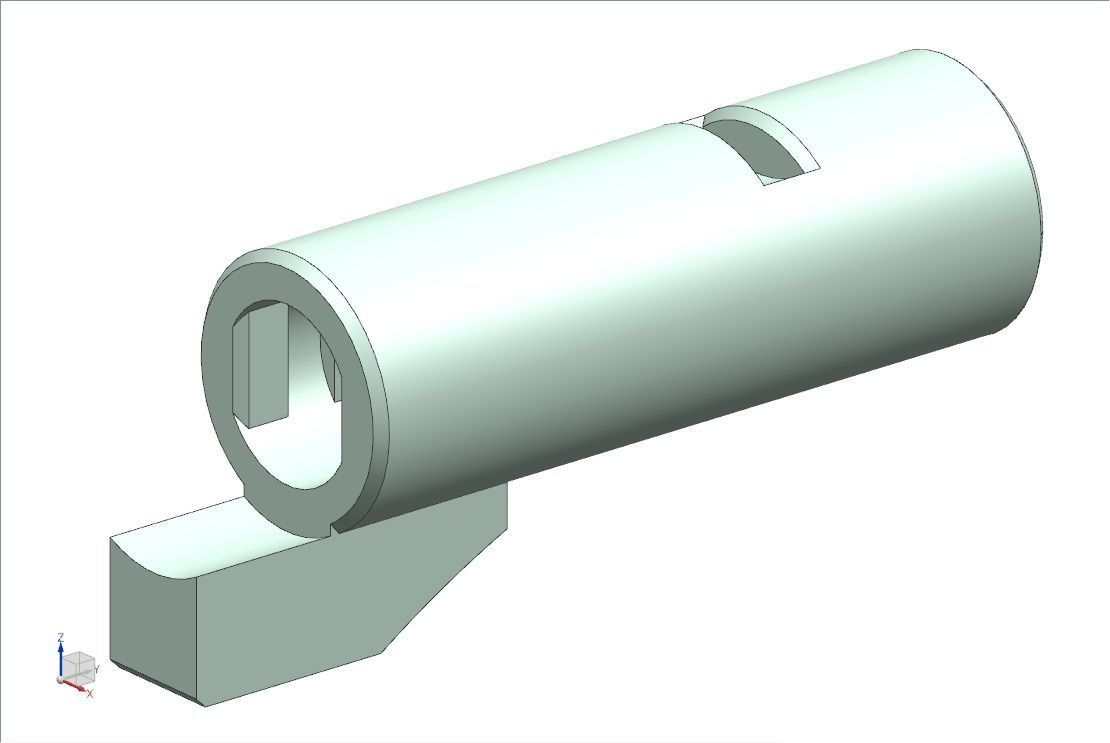 Mauser98k clamping device with handle 3D model_25
